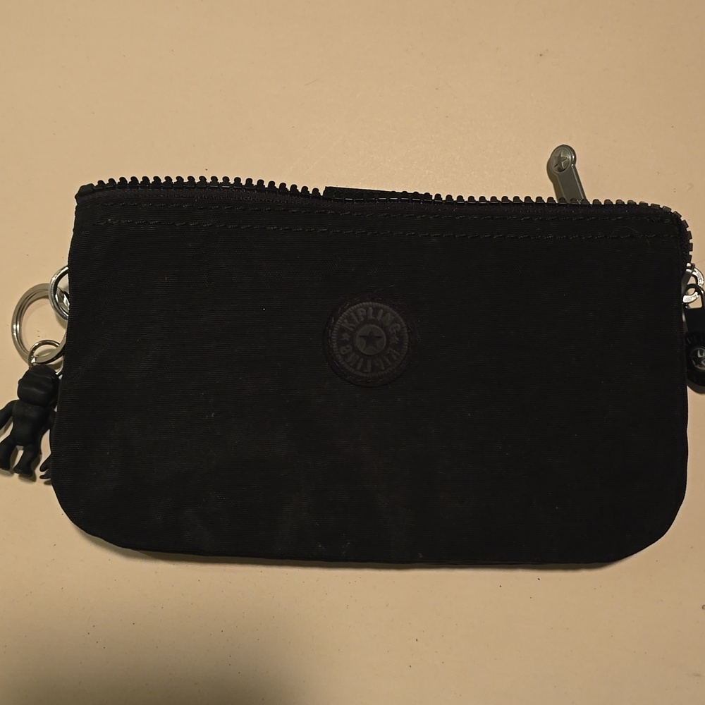 NWOT Kipling Black Nylon Coin and Accessory Pouch